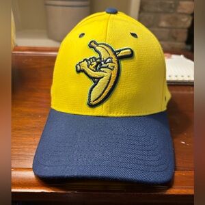 Zephyr Savannah Bananas RARE “ZH” gold and navy structured stretch fit cap